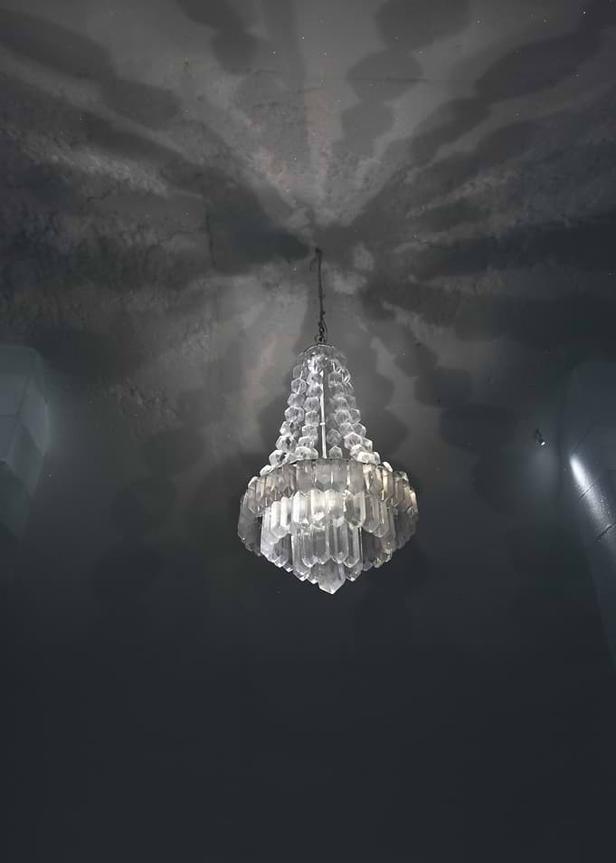Crystal Chandelier in Ice Room