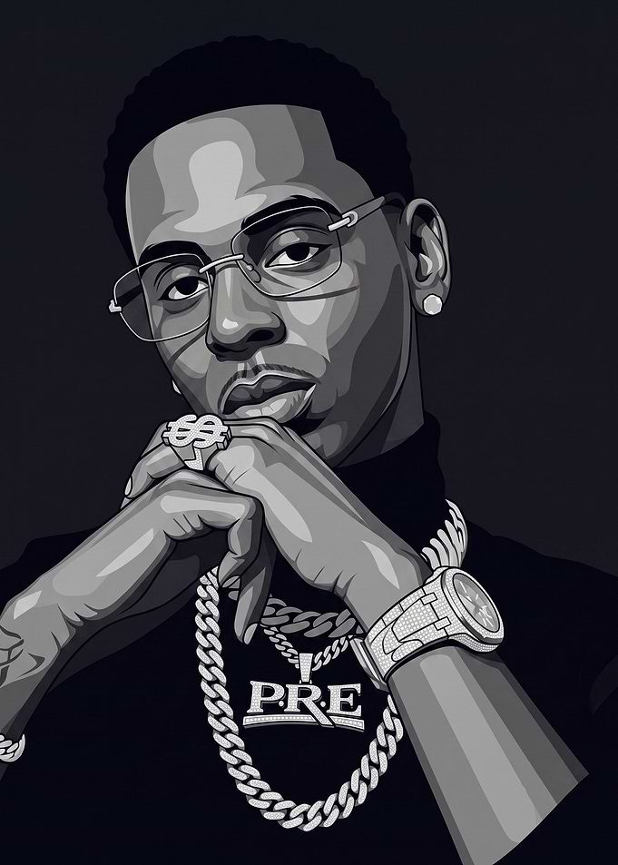 Young Dolph Portrait