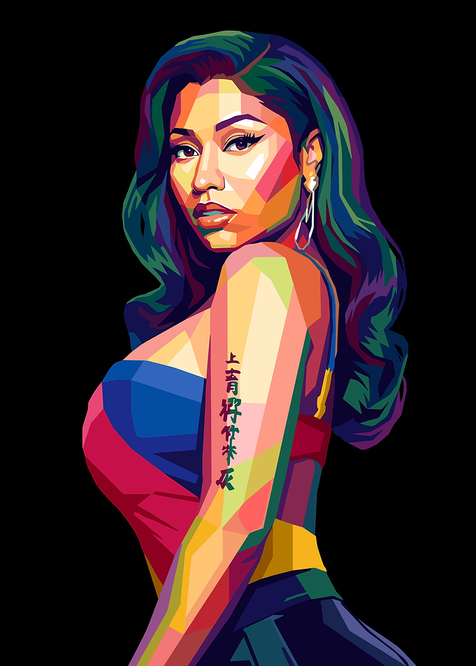 Nicki Minaj WPAP Pop Art Portrait