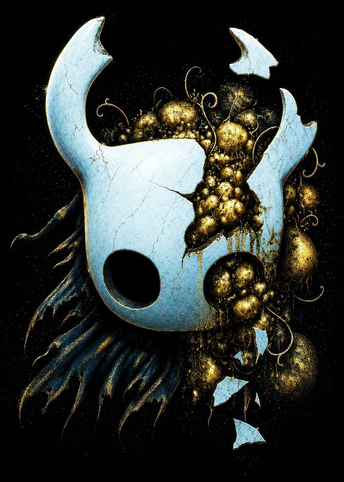 Hollow Knight Cracked Mask Art