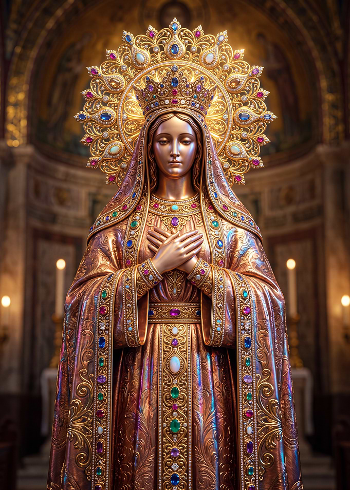 Ornate Statue of the Virgin Mary