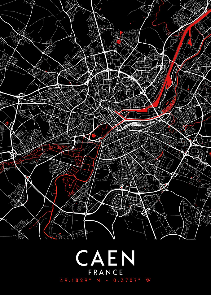 Caen Dark Map