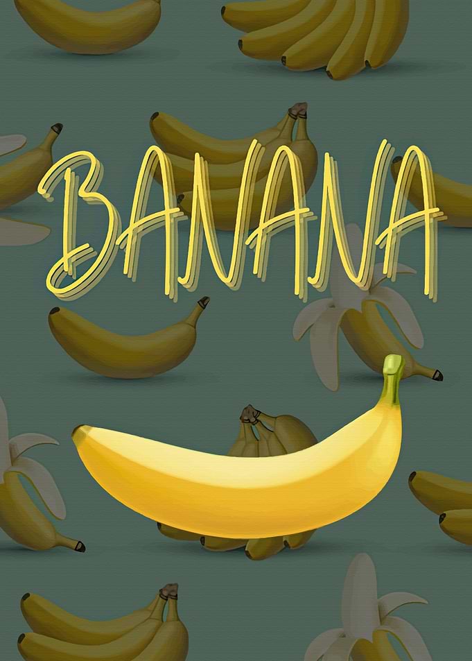 Banana Pattern Graphic Art
