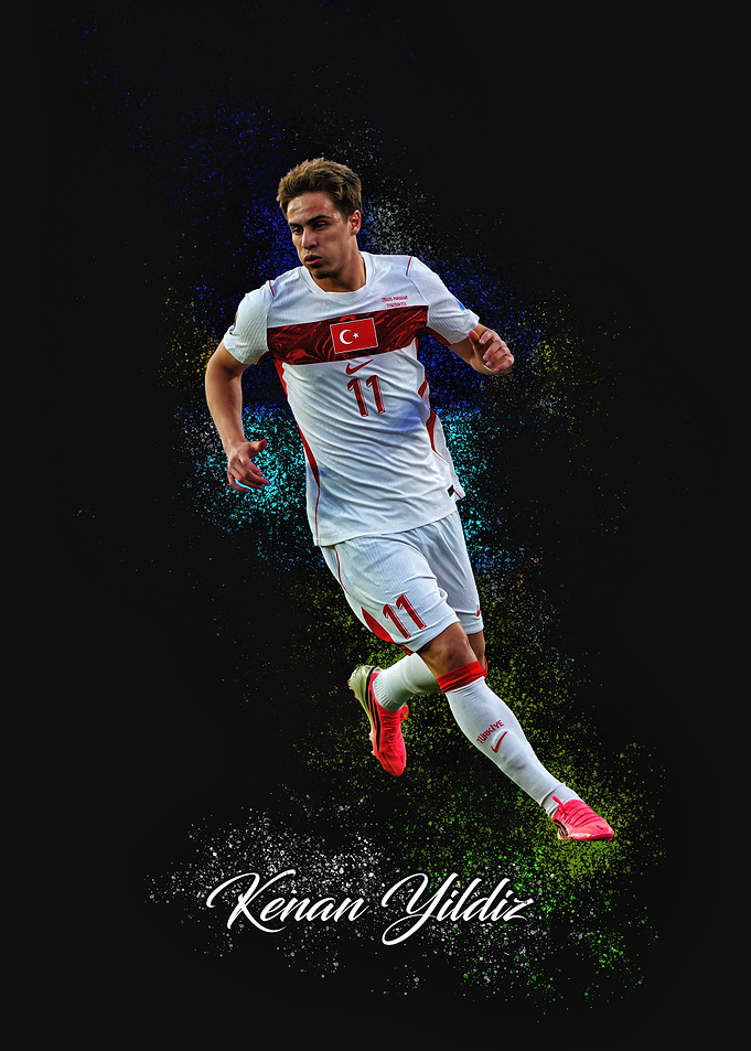 Kenan Yildiz Turkey Football Poster