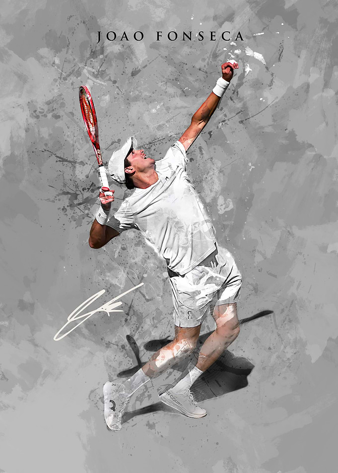 Joao Fonseca Tennis Player Poster