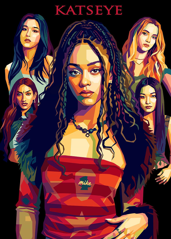 KATSEYE Pop Art Portrait Poster