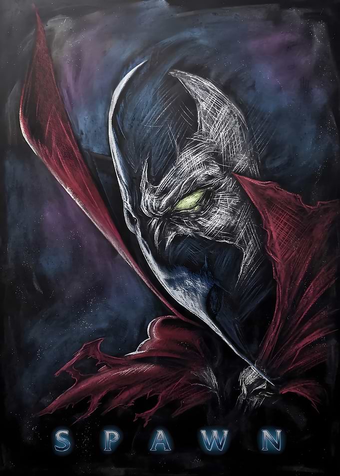 Spawn Comic Book Character Portrait