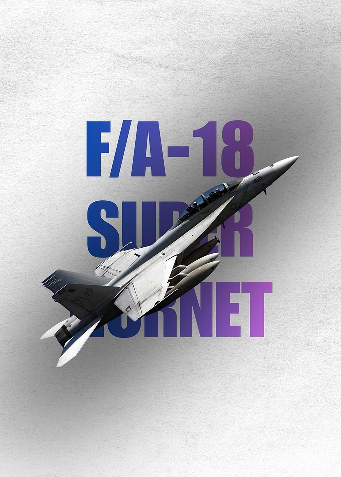 F/A-18 Super Hornet Fighter Jet Poster