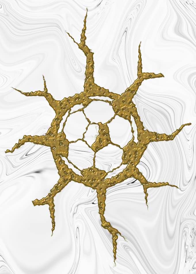 Golden Sun Soccer Ball Emblem