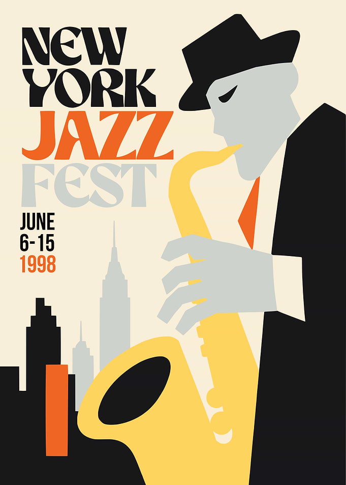New York Jazz Festival Vintage Poster