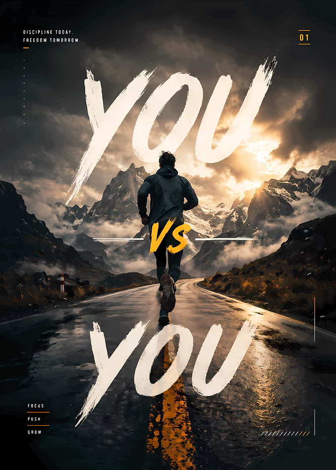 You vs You Motivational Poster