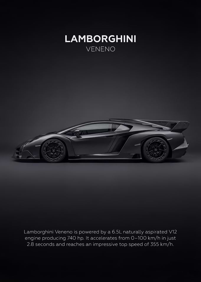 Lamborghini Veneno Dark Minimalist