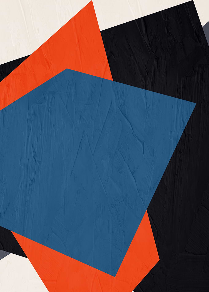 Abstract Geometric Shapes Composition