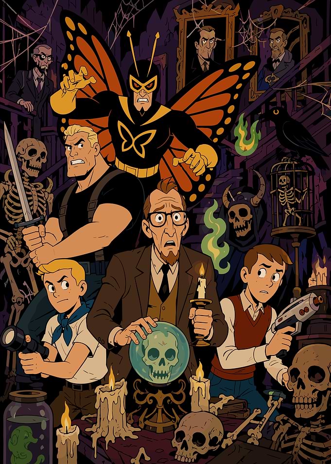 The Venture Bros. Haunted Mansion Illustration
