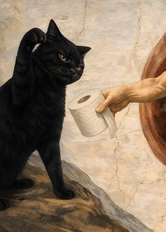 The Creation of Cat Toilet Paper