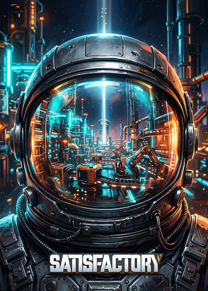 Satisfactory Game Astronaut Helmet Reflection