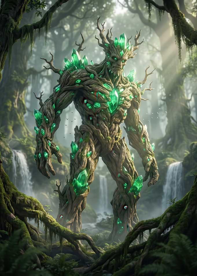 Crystal Ent Guardian in Enchanted Forest