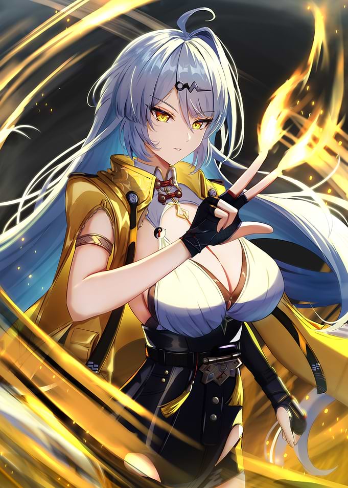 Girl with Golden Fire Powers