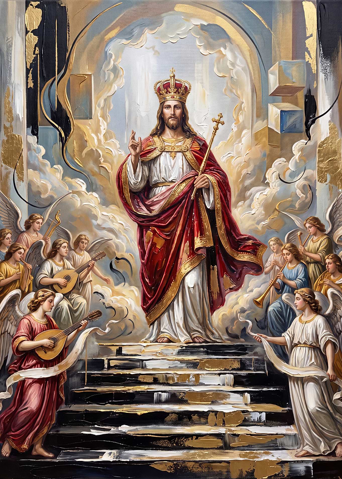 Jesus Christ as King in Heaven
