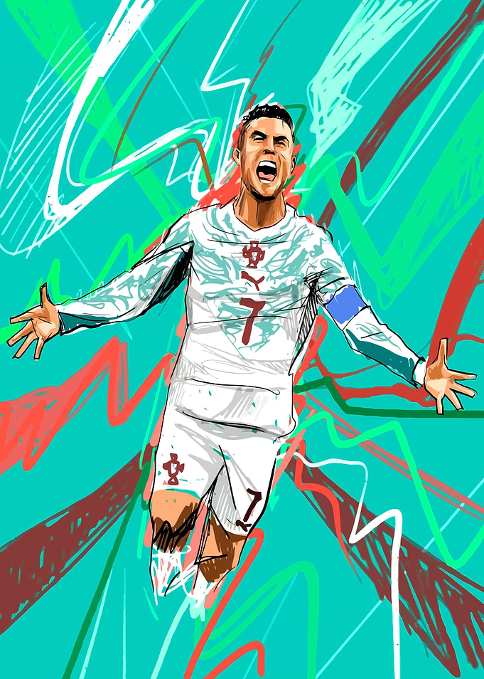 Cristiano Ronaldo Dynamic Soccer Art