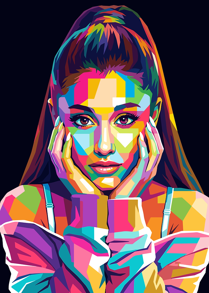 Ariana Grande Pop Art Portrait