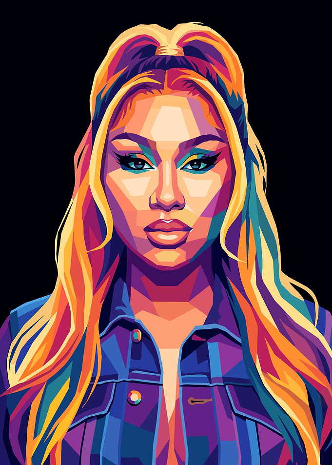 Megan Thee Stallion WPAP Pop Art Portrait