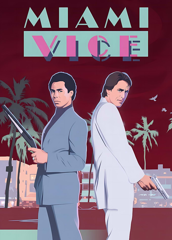 Miami Vice Retro Poster Art