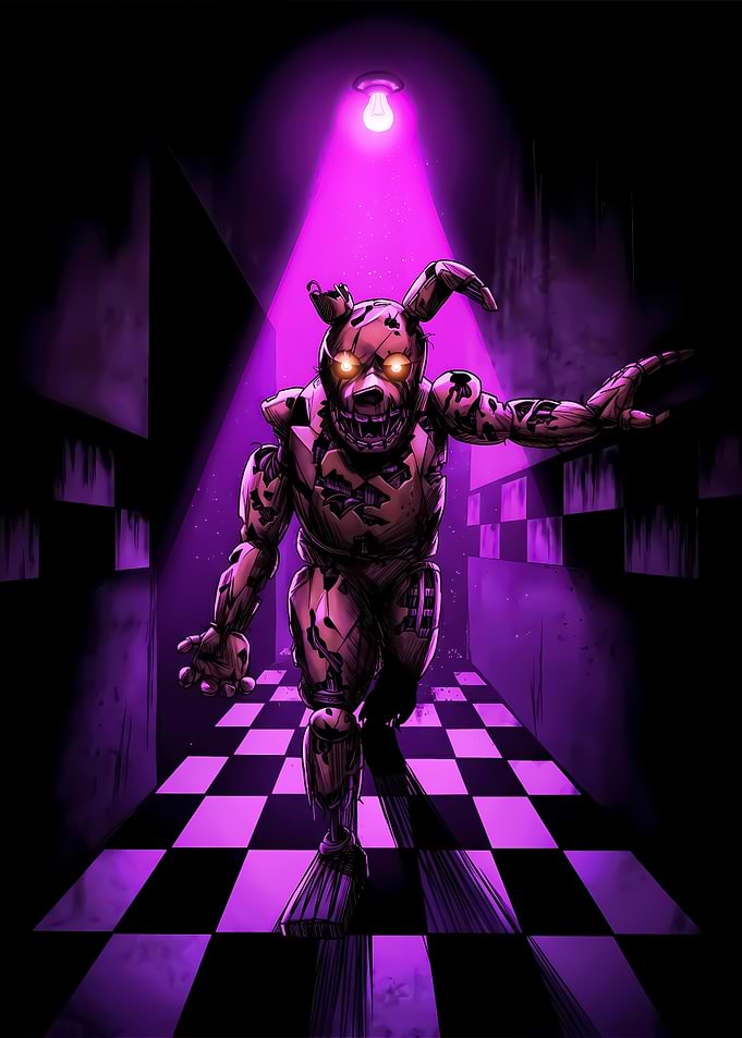 Springtrap in Purple Hallway