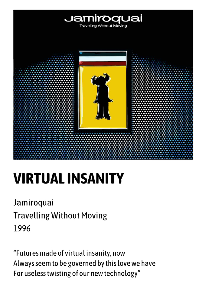Jamiroquai Virtual Insanity Album Art Poster
