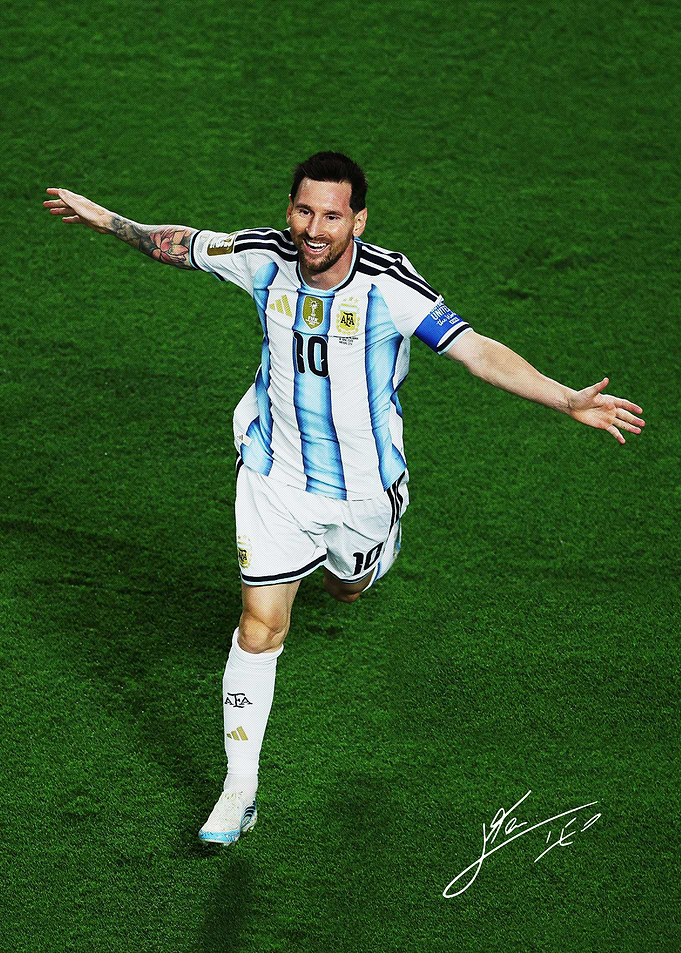 Lionel Messi Celebrating Goal