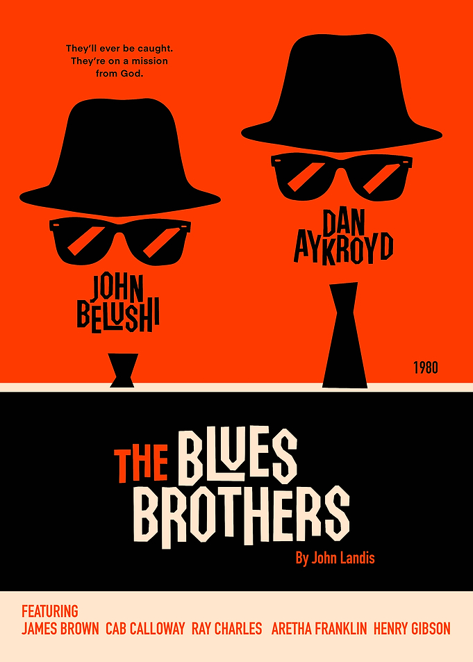 The Blues Brothers Minimalist Movie Poster
