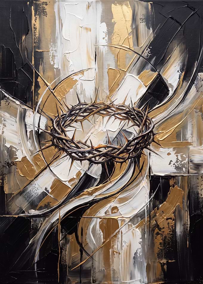 Abstract Crown of Thorns Painting
