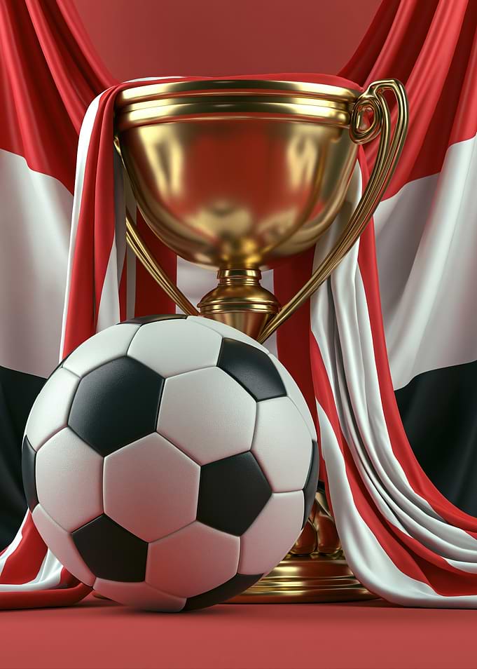 Golden Soccer Trophy and Ball