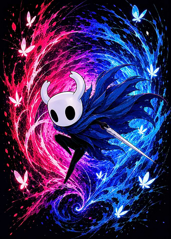 Hollow Knight Neon Vortex Art