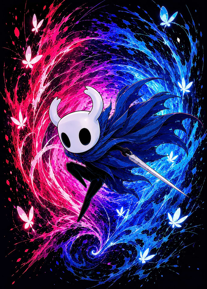 Hollow Knight Neon Vortex Art