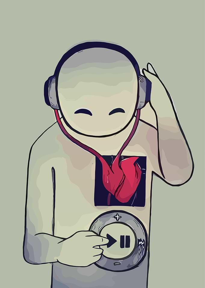 Music Heartbeat Digital Illustration
