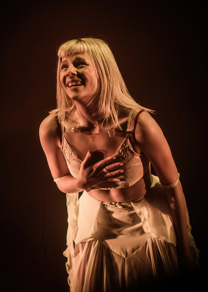 Aurora performing on stage