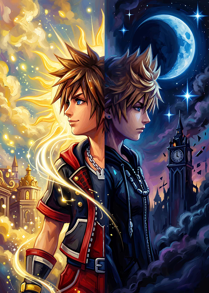 Sora and Roxas Duality Art
