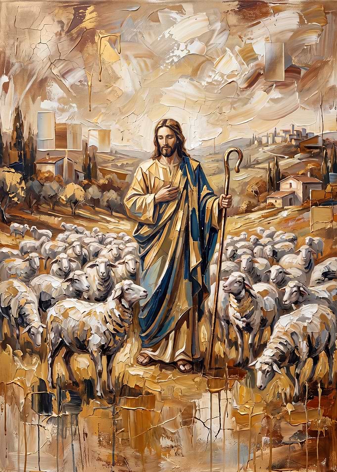 Jesus the Good Shepherd Painting