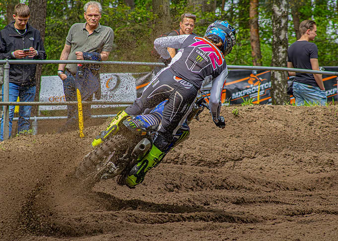Latvian rider Janis Martins Reisulis on his 250cc machine