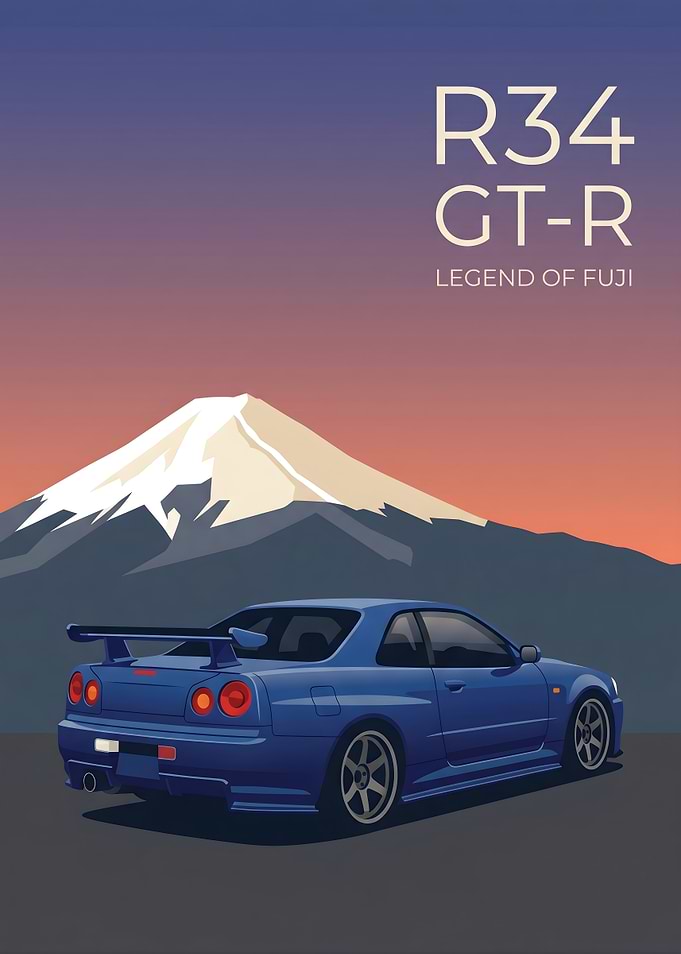 Nissan Skyline R34 GT-R Poster