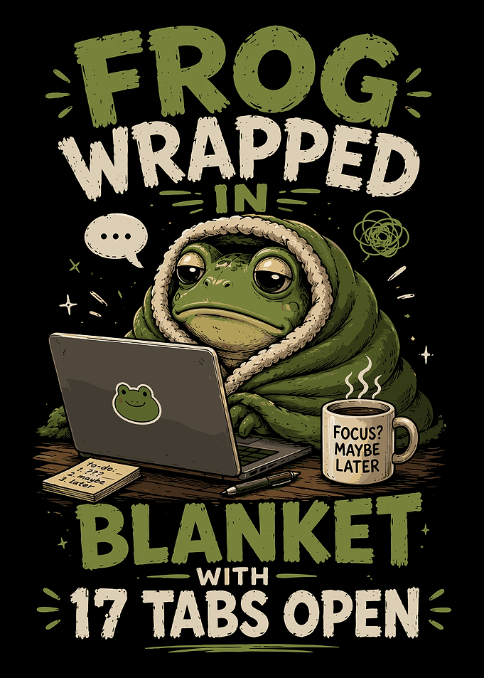 Frog Wrapped in Blanket Working