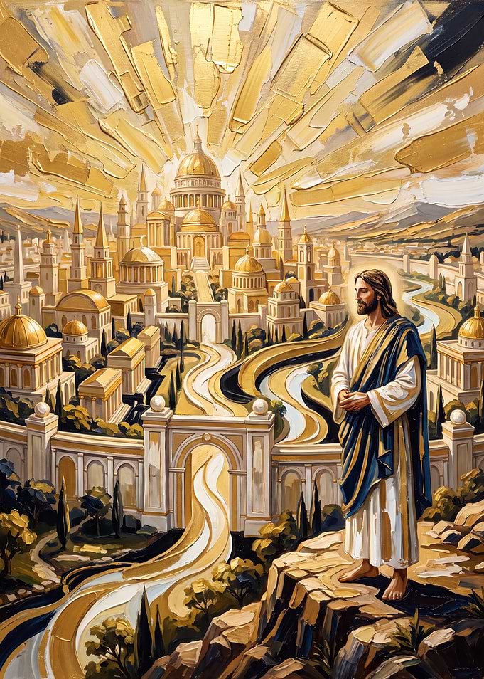 Jesus Overlooking the Golden City
