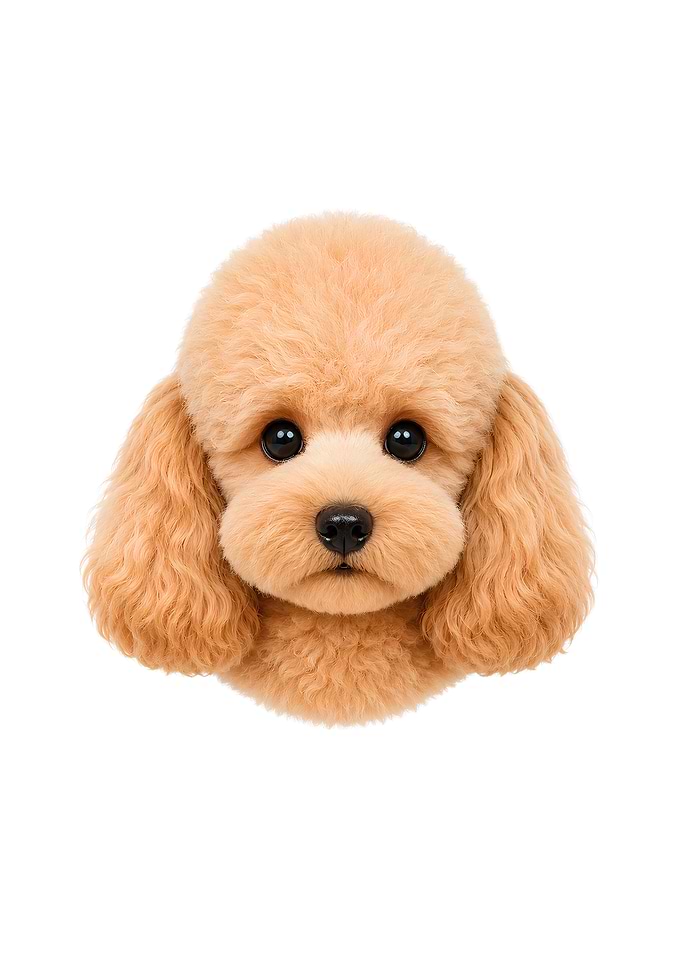 Adorable Apricot Toy Poodle Portrait