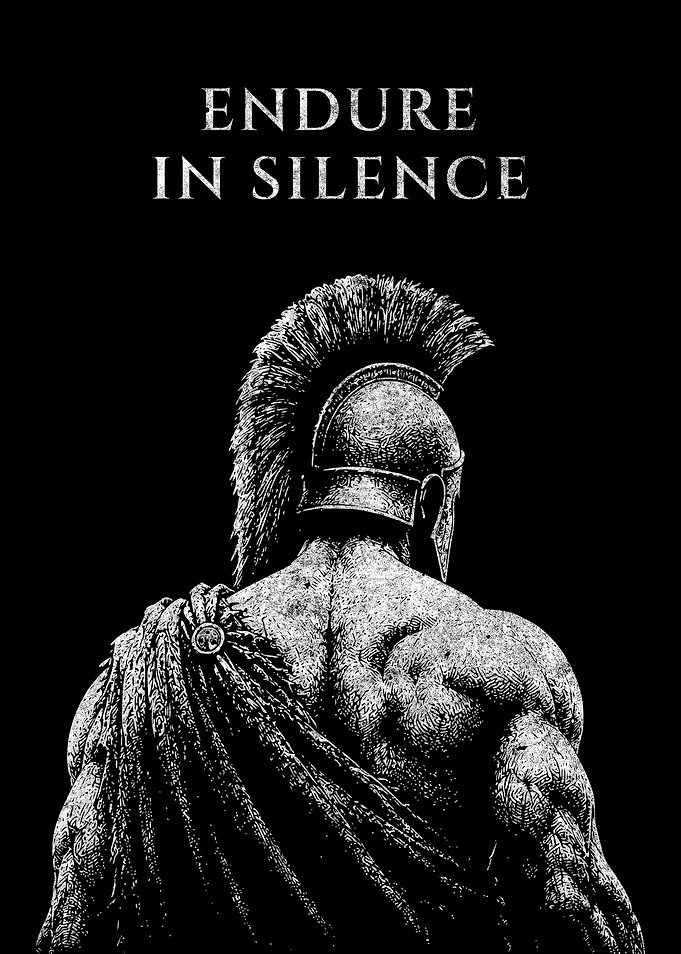 Endure in Silence Spartan Warrior Poster
