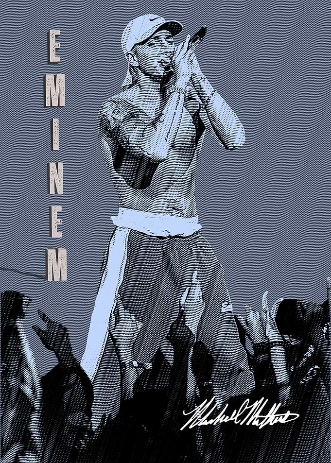 Detroit Rapper Engraving Style Decor