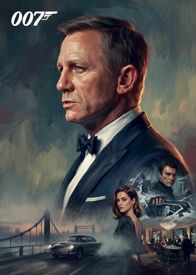 James Bond 007 Cinematic Poster