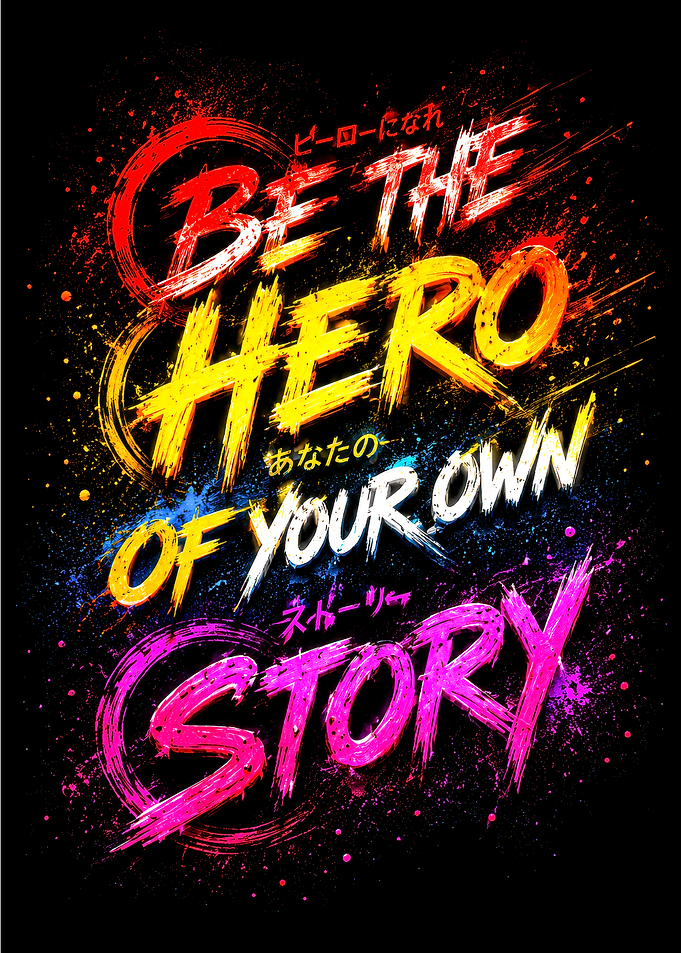 Be The Hero Inspirational Text Art