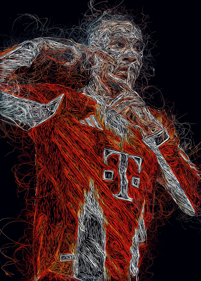 Michael Olise Scribble Art