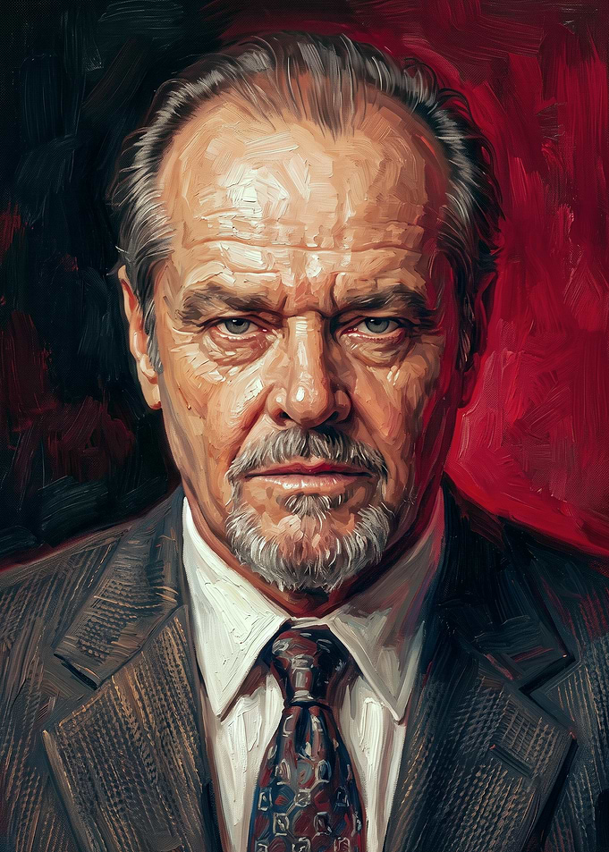 Jack Nicholson Oil Painting Portrait
